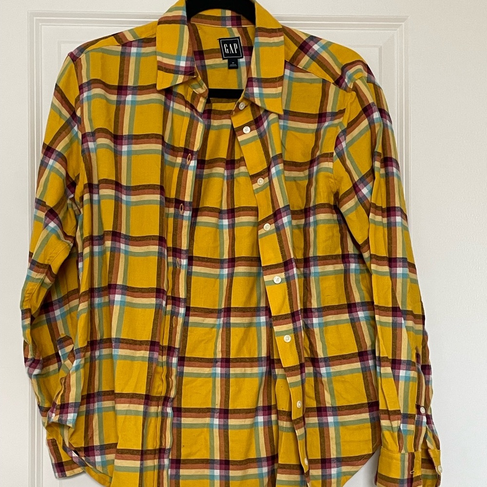 Mustard Yellow Plaid Flannel by Gap